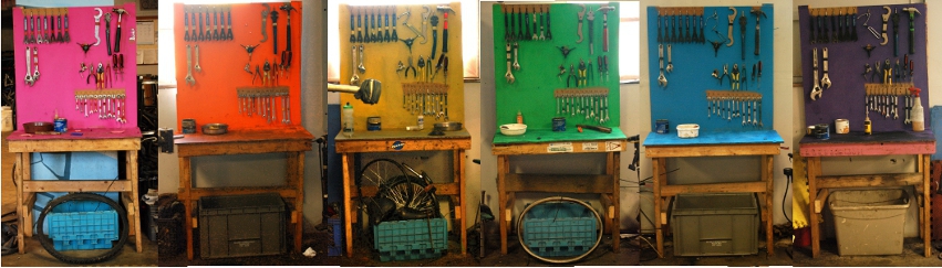 Back Alley Bikes workbenches